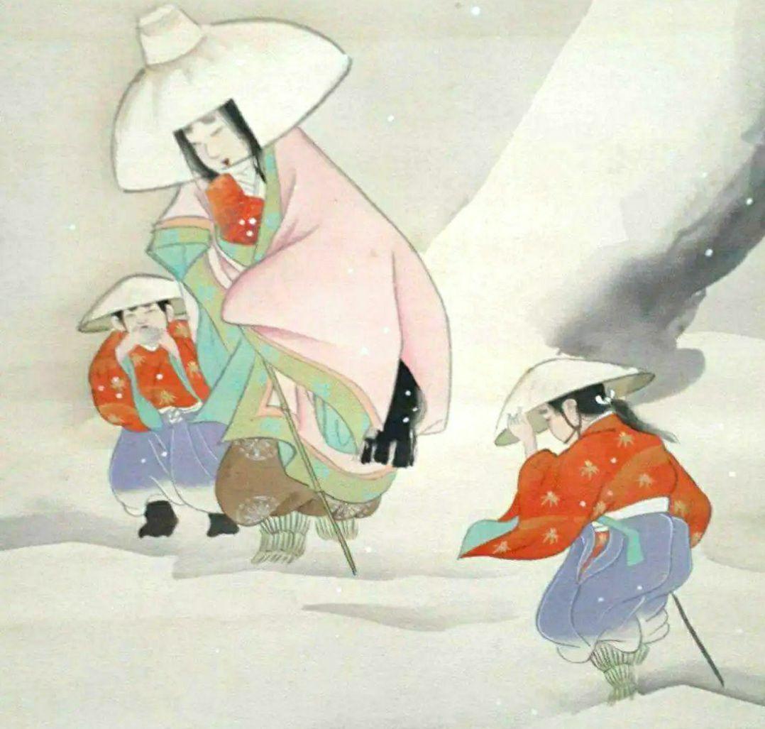 掛け軸/常盤雪中 岡本亮彦 常盤雪行図｜古美術・掛け軸の販売・買取・鑑定-松本松栄堂