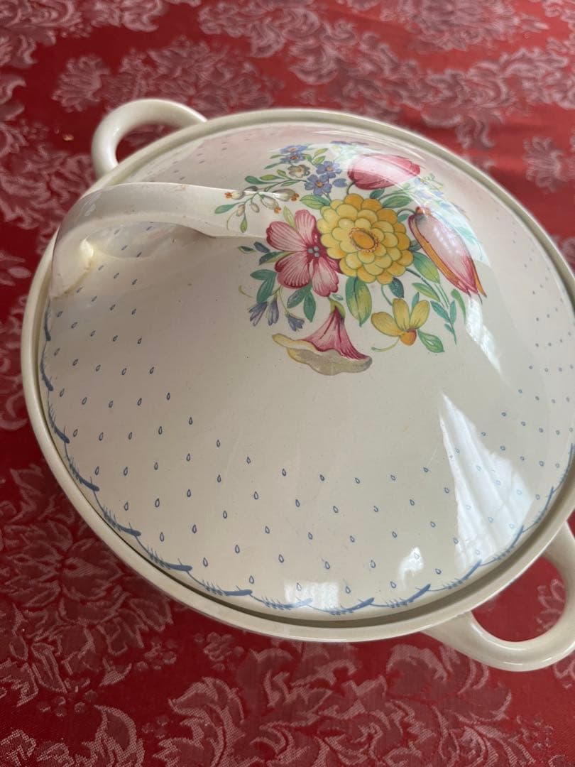 Susie Cooper スープチューリン 1930s Art Deco Susie Cooper Rex Coffee Set with orange banding