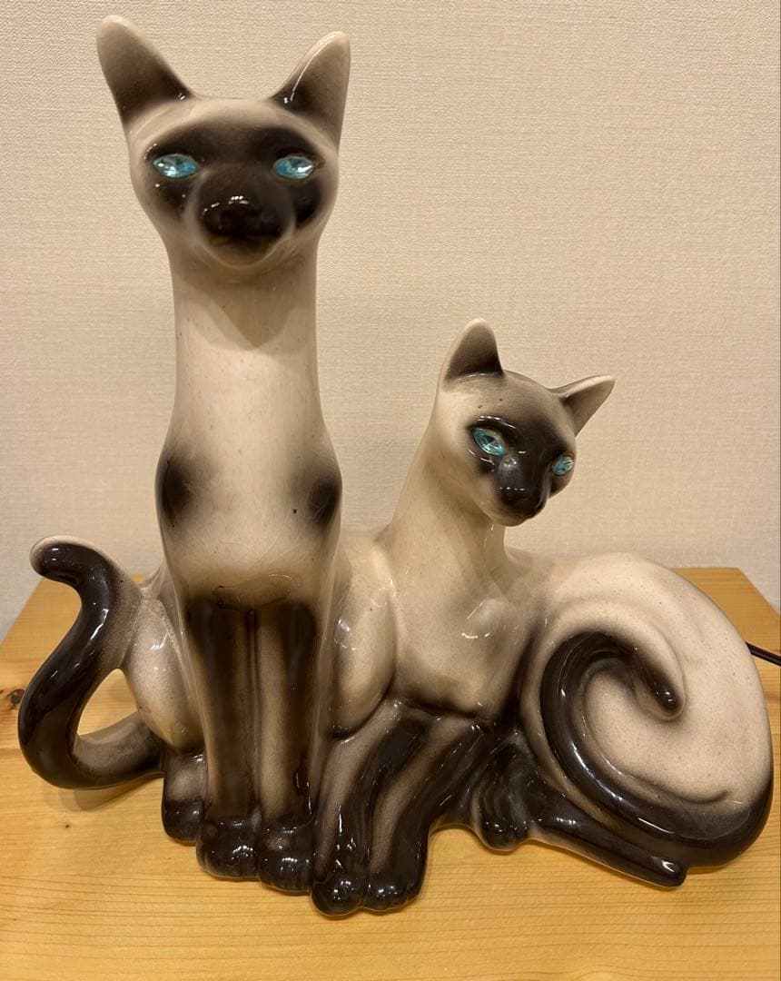 MCM ミッドセンチュリー TVランプ 50‘s スペースエイジ 猫 ロカビリー Mid Century 1950s Siamese Cat TV Lamp – Rush Creek Vintage
