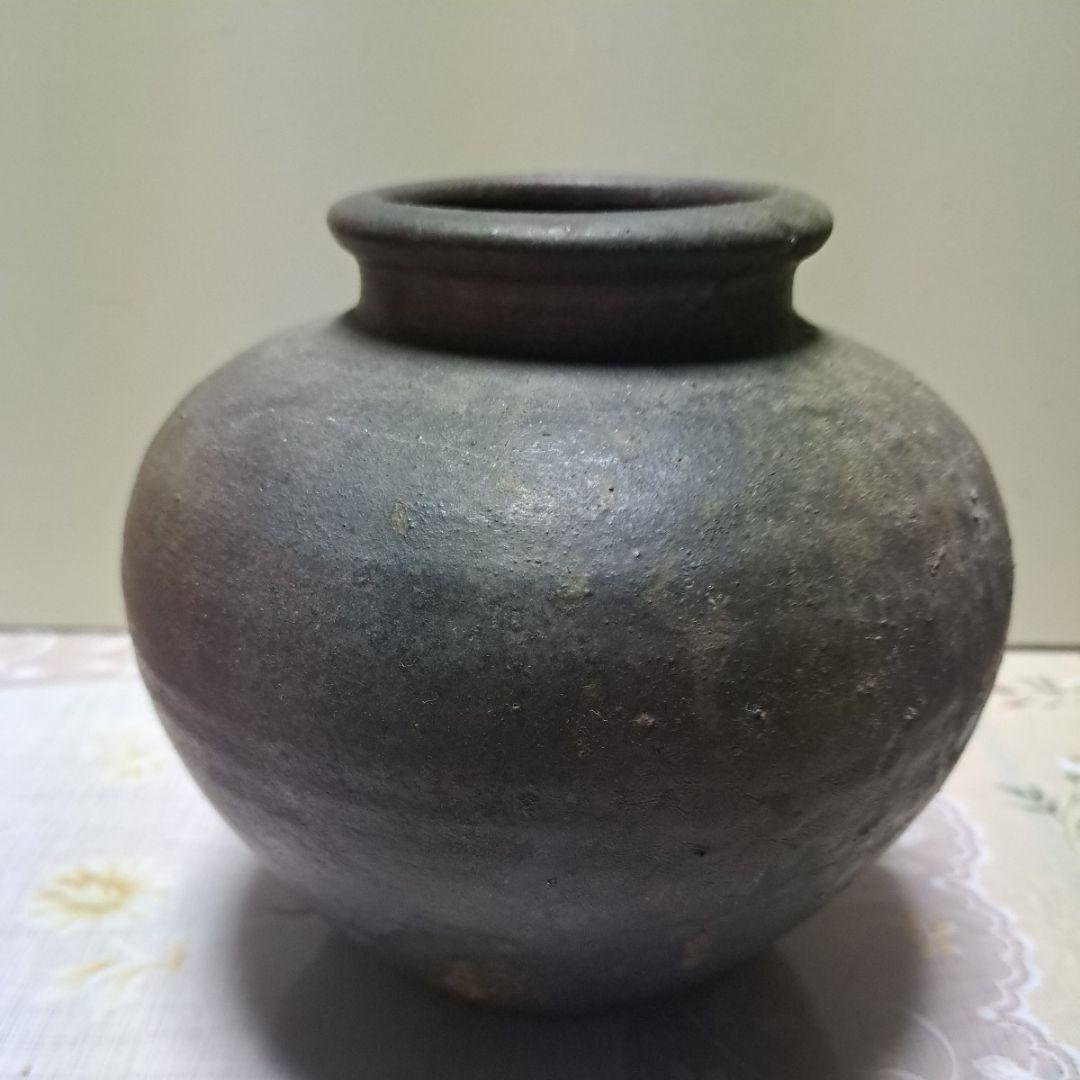 備前焼 花瓶　花入れ 美術品　骨董品 城南骨董-備前焼 花瓶 佐藤圭秀 1061