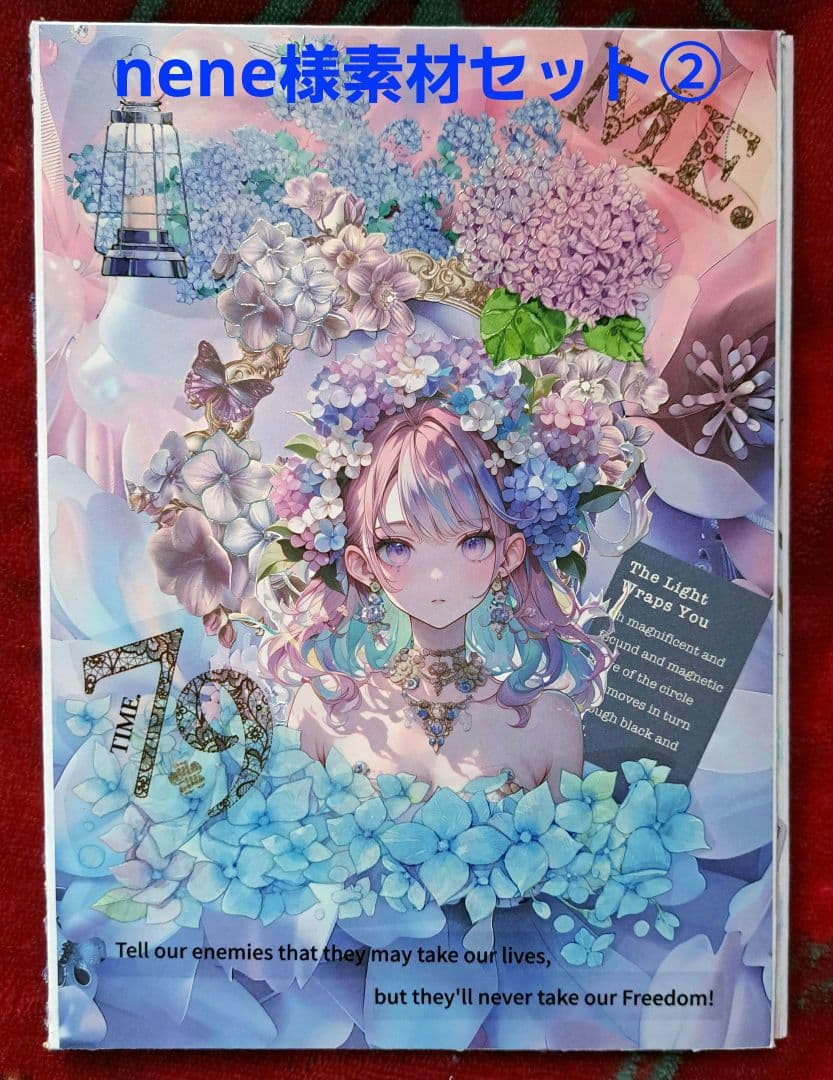 【soldout】☪︎*おすそ分けファイル付き nene様コラージュ素材セット② おすそ分けファイル nene様メイン 紙もの コラージュ素材 シール