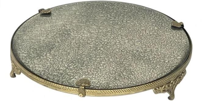 ミラートレー ゴールド アンティーク ディスプレイ 84306TT-GD 全2色】 真鍮製 アンティーク調 ディスプレイミラートレイ（トレー