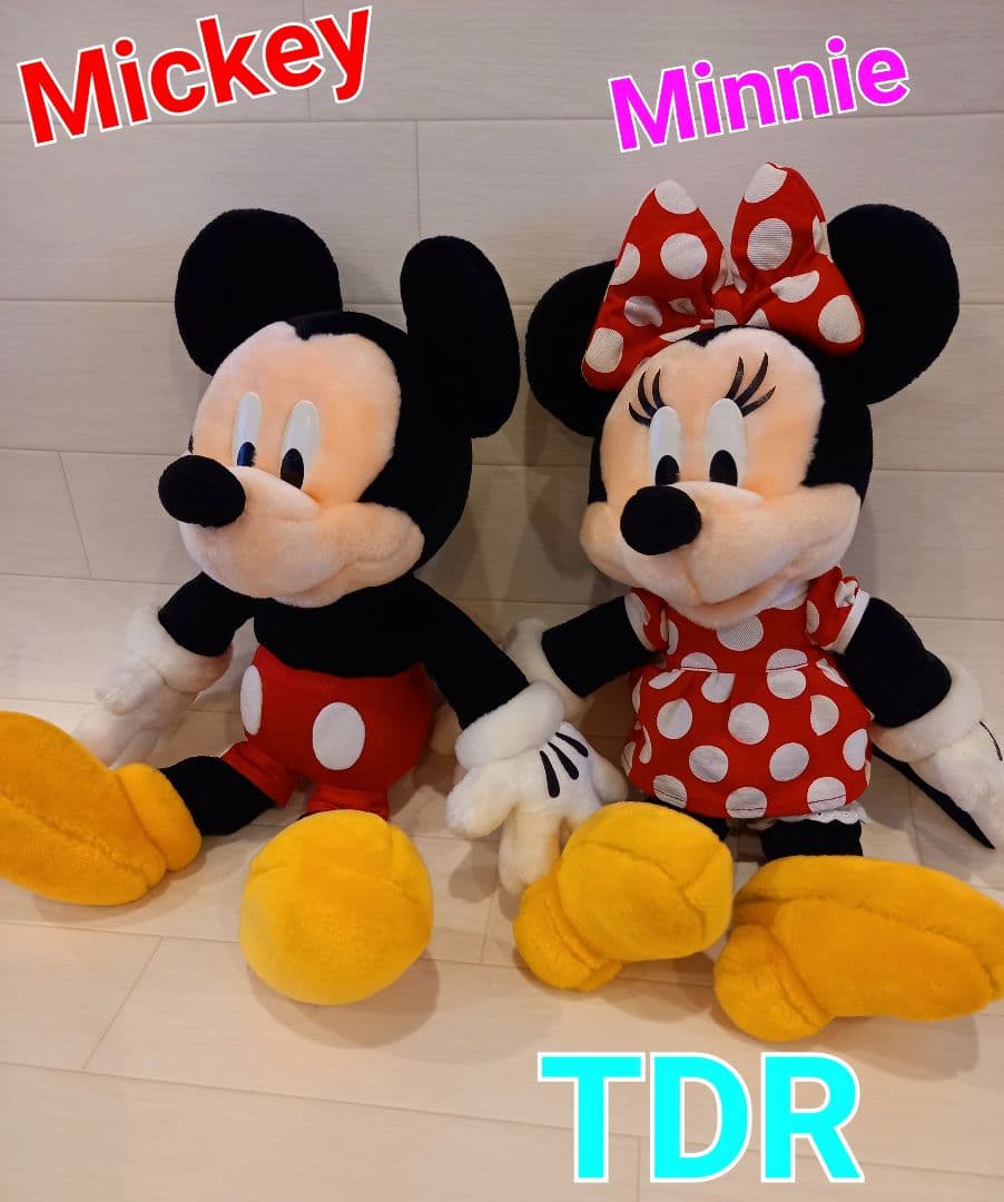 ディズニー ミッキー ミニー ぬいぐるみ 2点セット レトロ TDR 公式