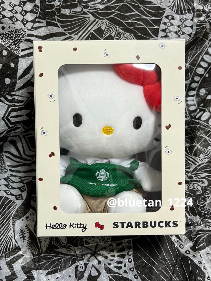 スターバックス　ハローキティ　コラボ　ぬいぐるみ　50周年 海外限定 タイ スタバ】海外限定☆ハローキティ ぬいぐるみ (Starbucks