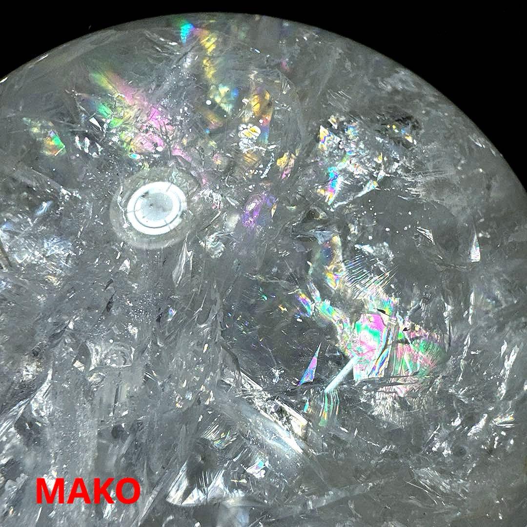 M1597☆水晶丸玉138mm 3.4Kg☆天然石　原石