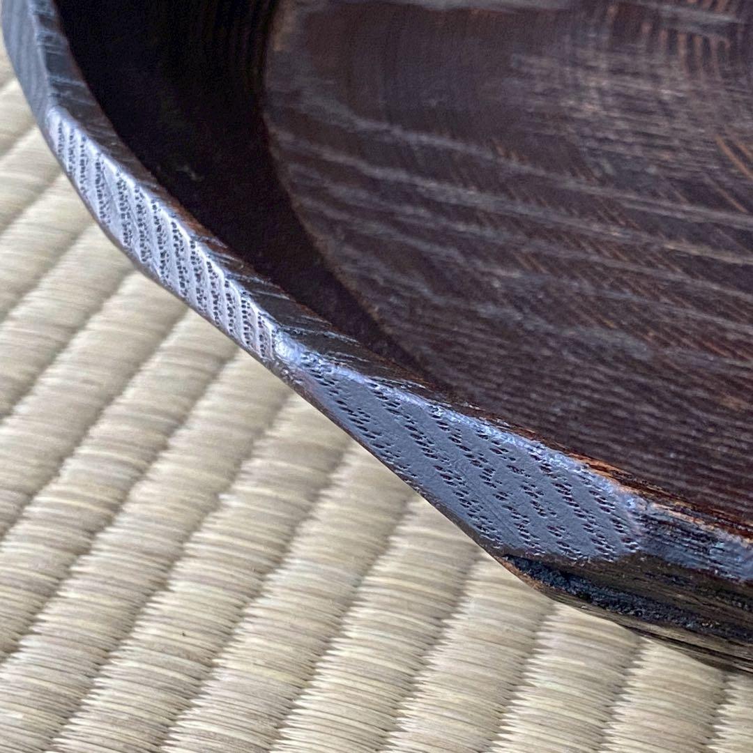 村瀬治兵衛 作【沢栗はつり盆】2尺 大きなサイズ 丸盆 盆手前 茶道具