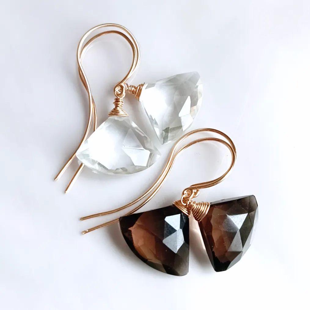 14kgf 扇カットピアス♡ 14kgf diagonal キャッチレス ピアス 3連 | iichi 日々の暮らしを
