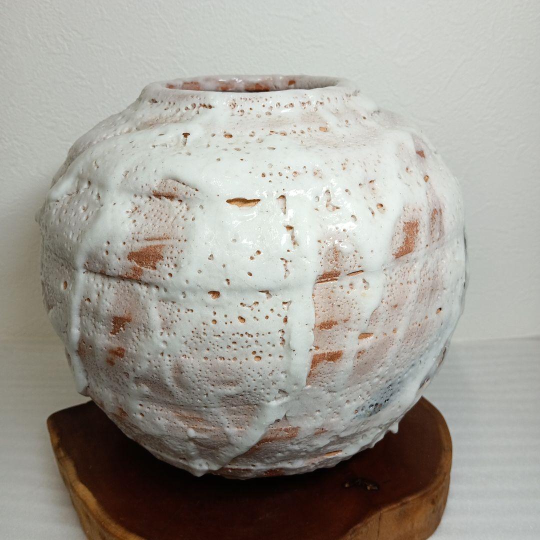 志野焼 美濃古窯 桔梗屋窯 五代目 小三郎 壺 花瓶 陶器 - メルカリ