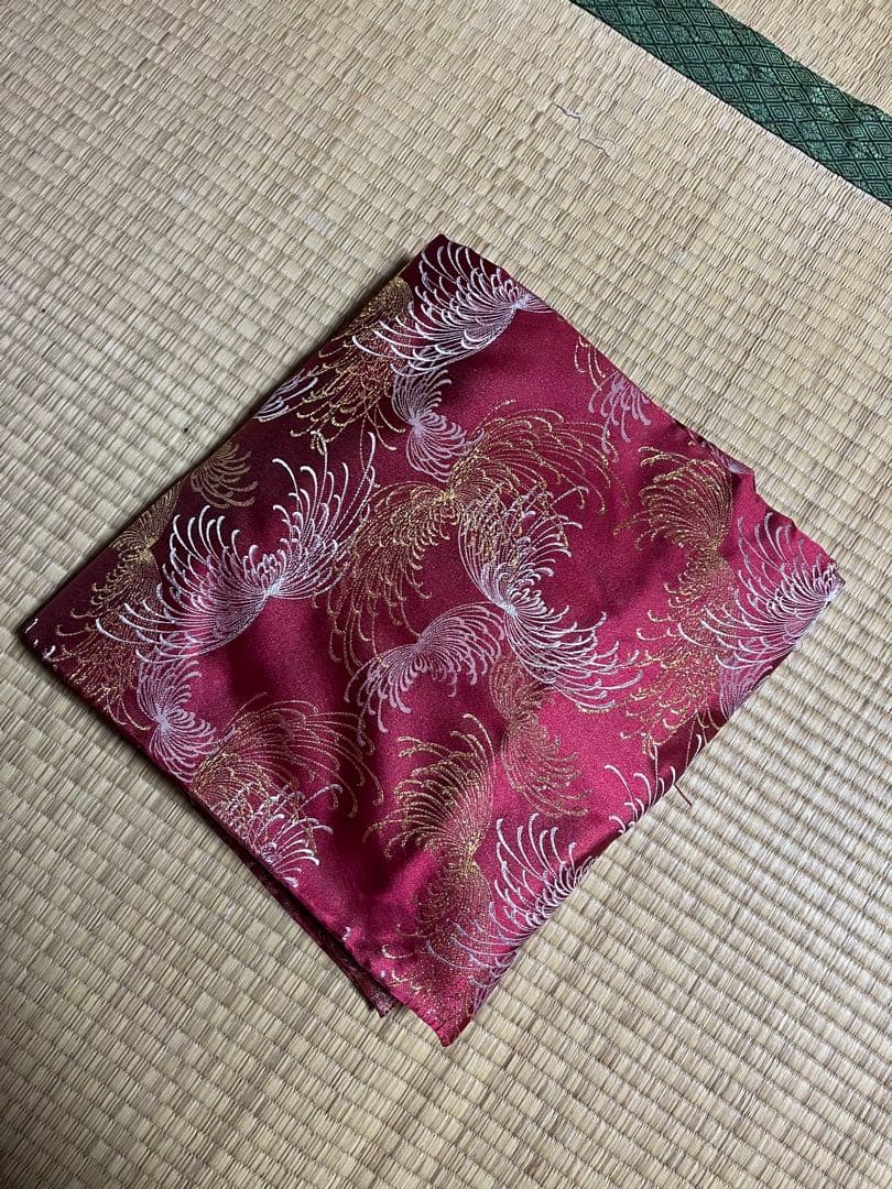 13絃用 琴袋(丸袋) ピンク系　柄物　(裏地にシミ少しあり) 13絃用 お箏/お琴ケース 琴袋(丸袋) 切替し七丁 大松皮 青色 009