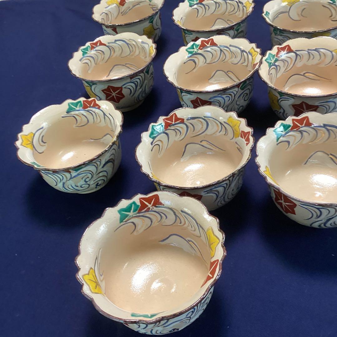 京焼乾山写流水に紅葉向付10客　　新品未使用 乾山写し菊の向附 | 和食器の愉しみ 工芸店ようび