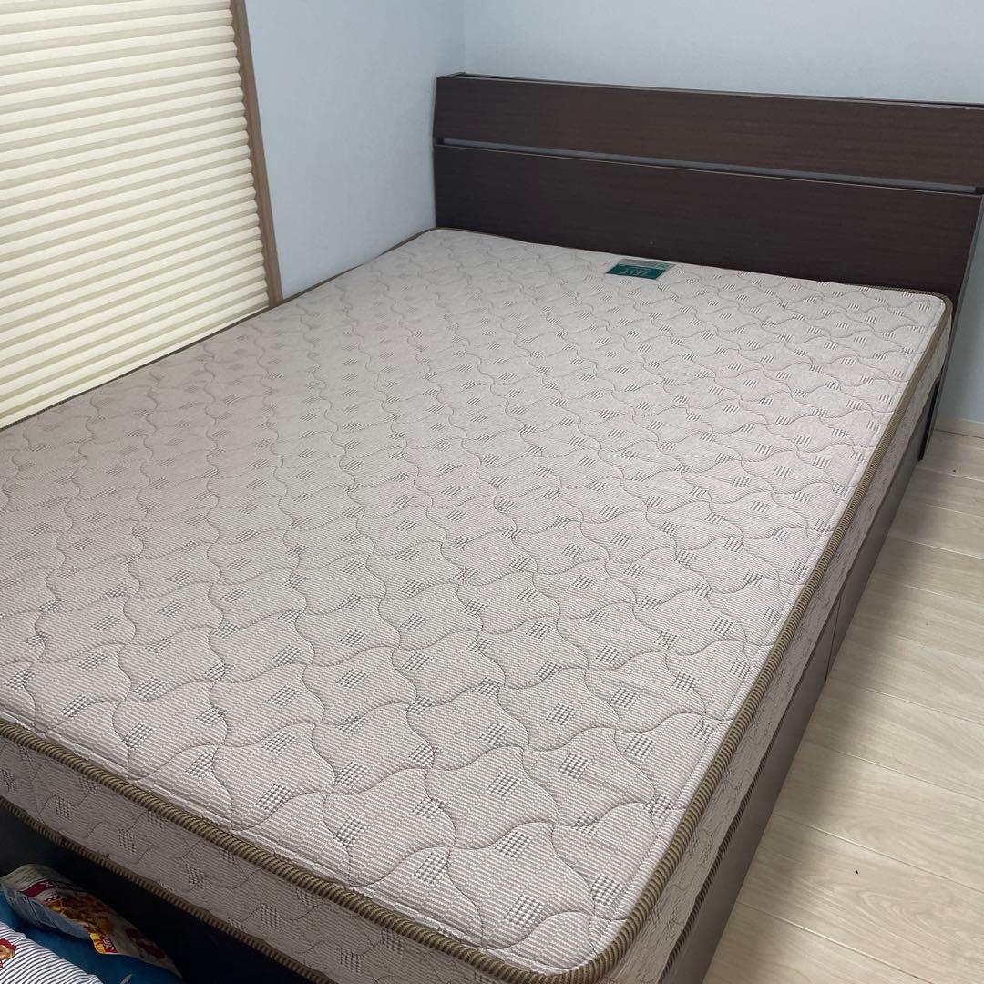 フランスベッド　ダブルベッド　マットレス付き　ベッドフレーム　引き出し フランスベッド（FRANCEBED） ダブルベッド マットレス付き 格安