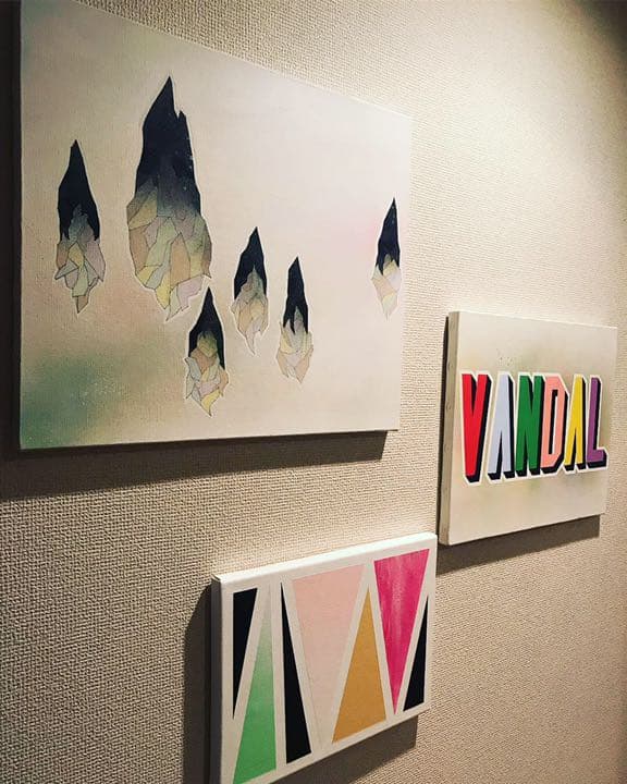 【手描き】オリジナルアート 絵画 キャンパス 3点セット 小さな幸せ見つけたよ(アクリル画/キャンバスF3号) | KEITA PASTEL