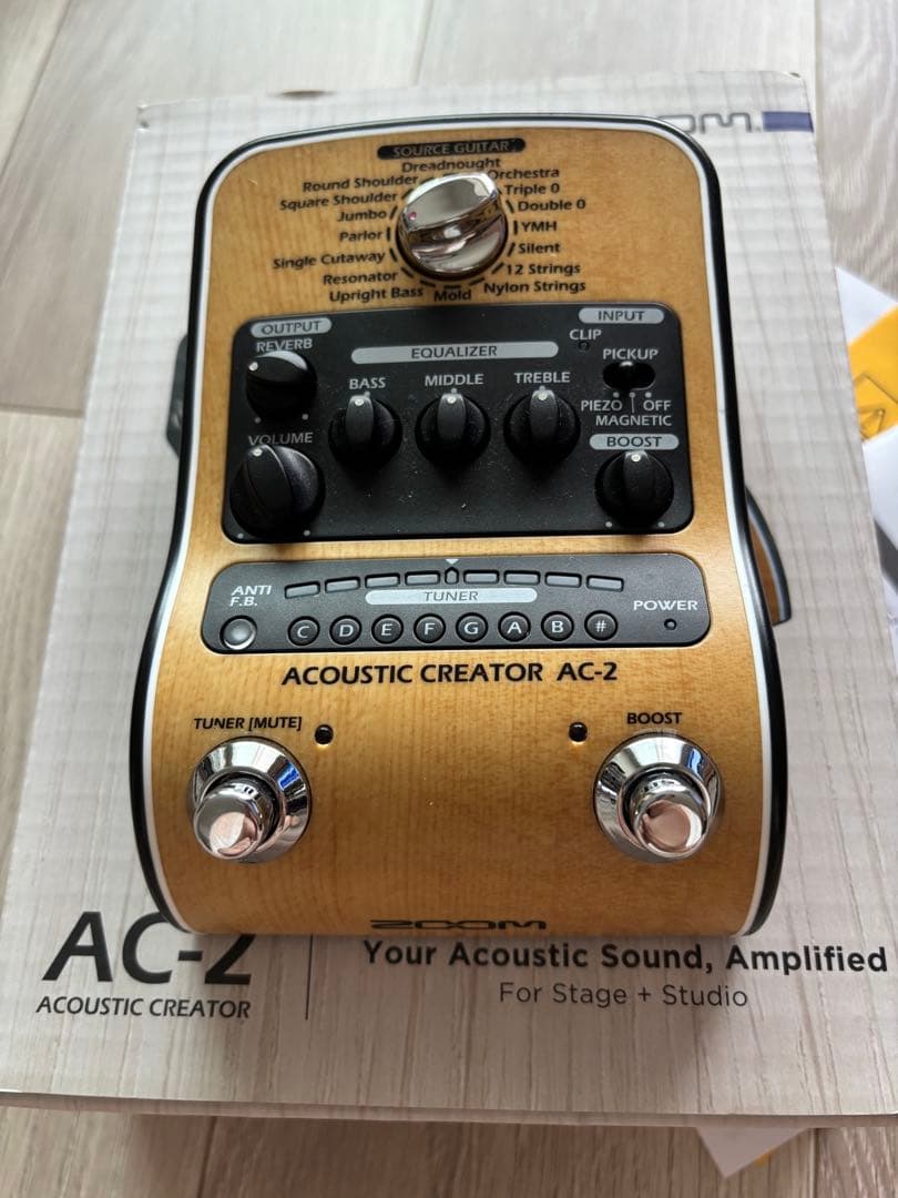 ZOOM AC-2 アコースティックエフェクター ZOOM AC-2 Acoustic Creator アコースティックギター用プリアンプ