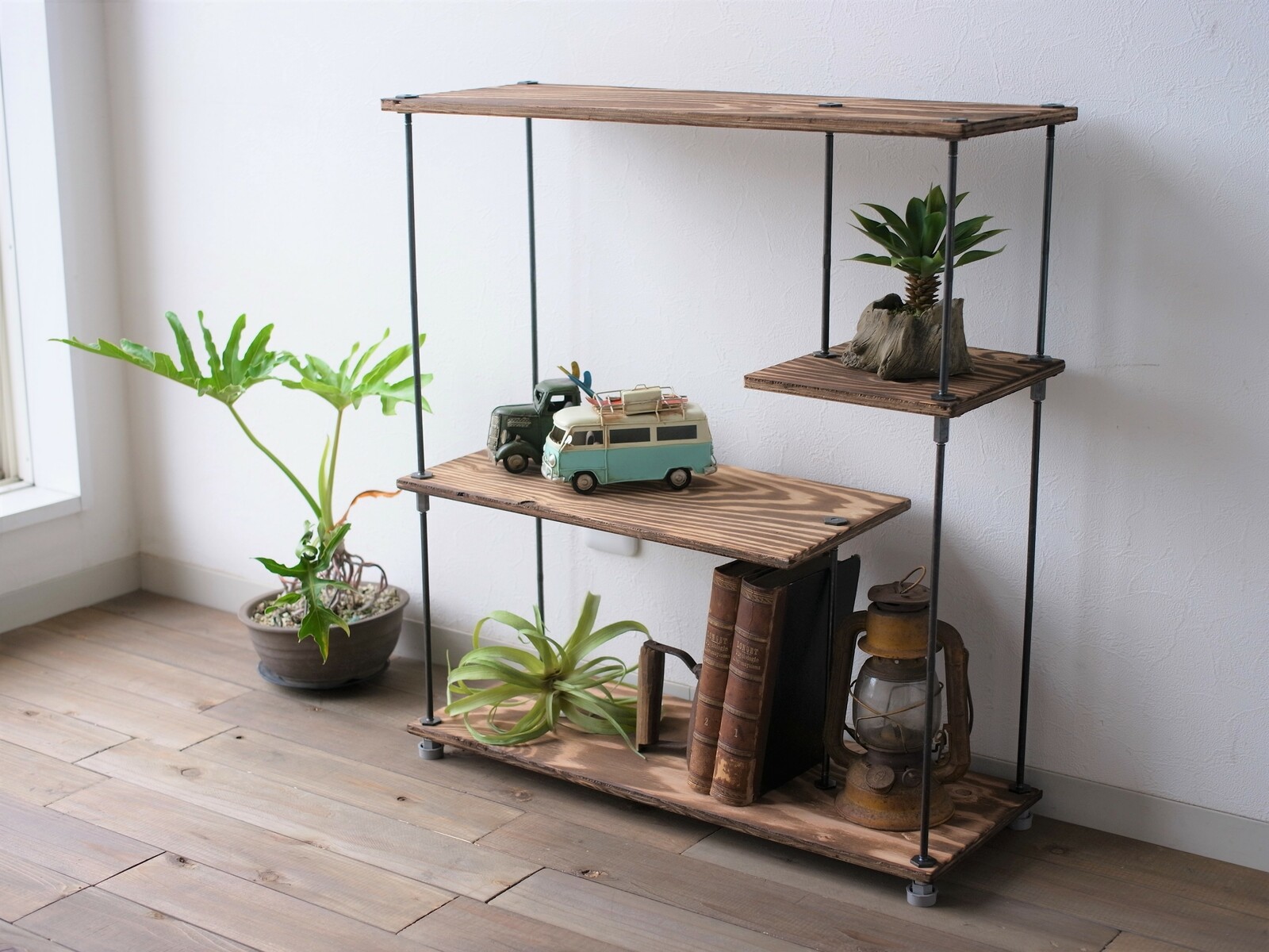 即納＆送料無料】wood iron shelf 670*600*225 アイアン 棚 ラック